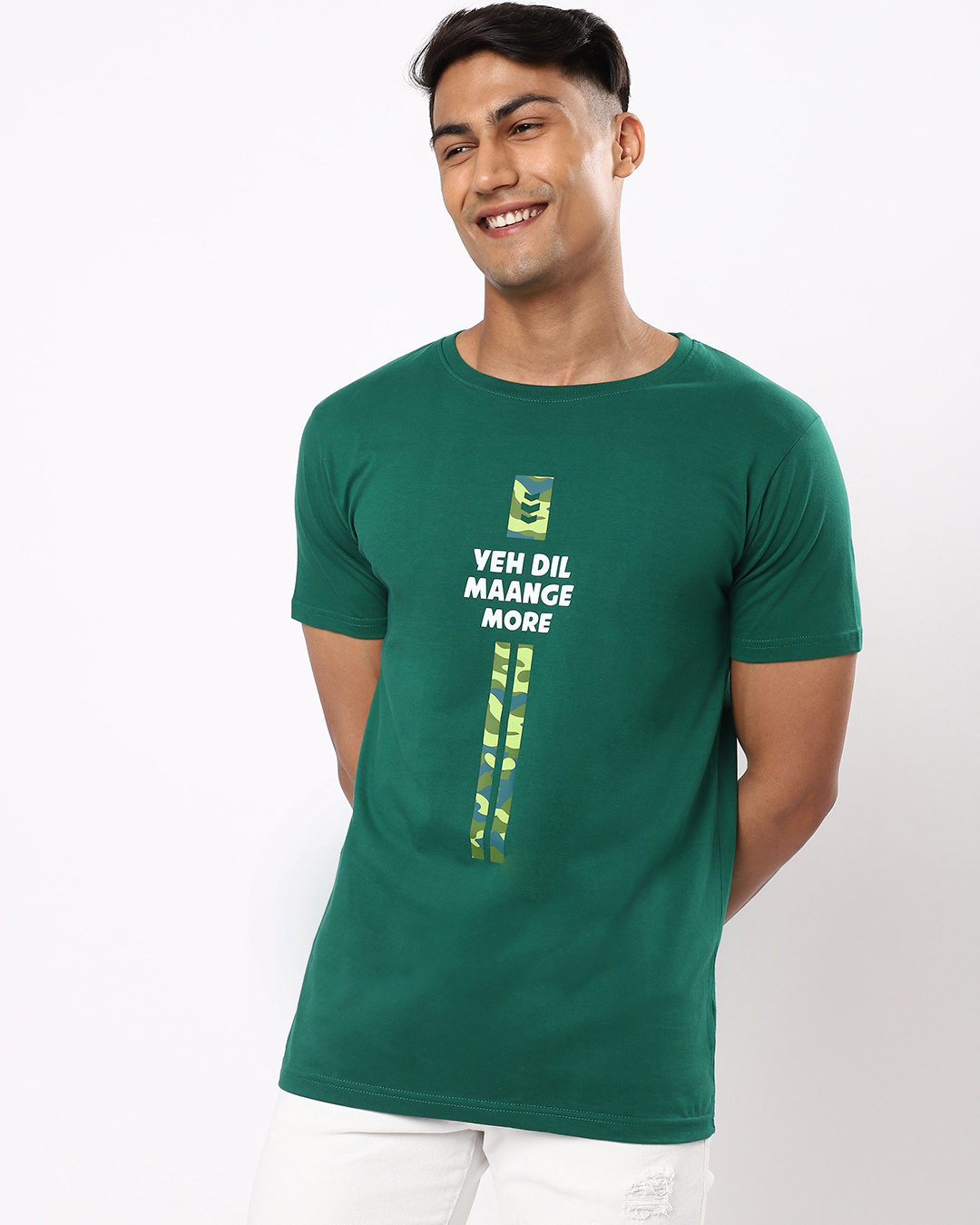 Shop Men's Green Yeh Dil Maange More T-shirt-Back