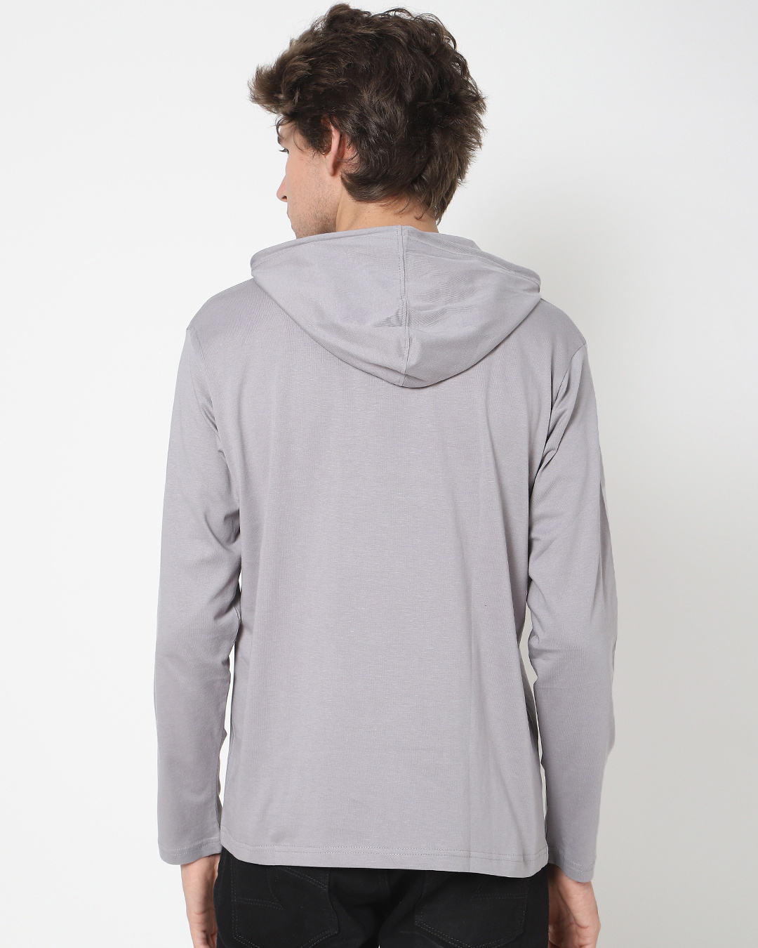 Shop Men's Grey 1000 Jutsu Hoodie T-shirt-Back