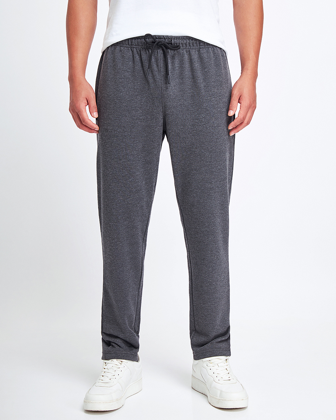 Buy Men's Grey Basic Track Pants Online at Bewakoof