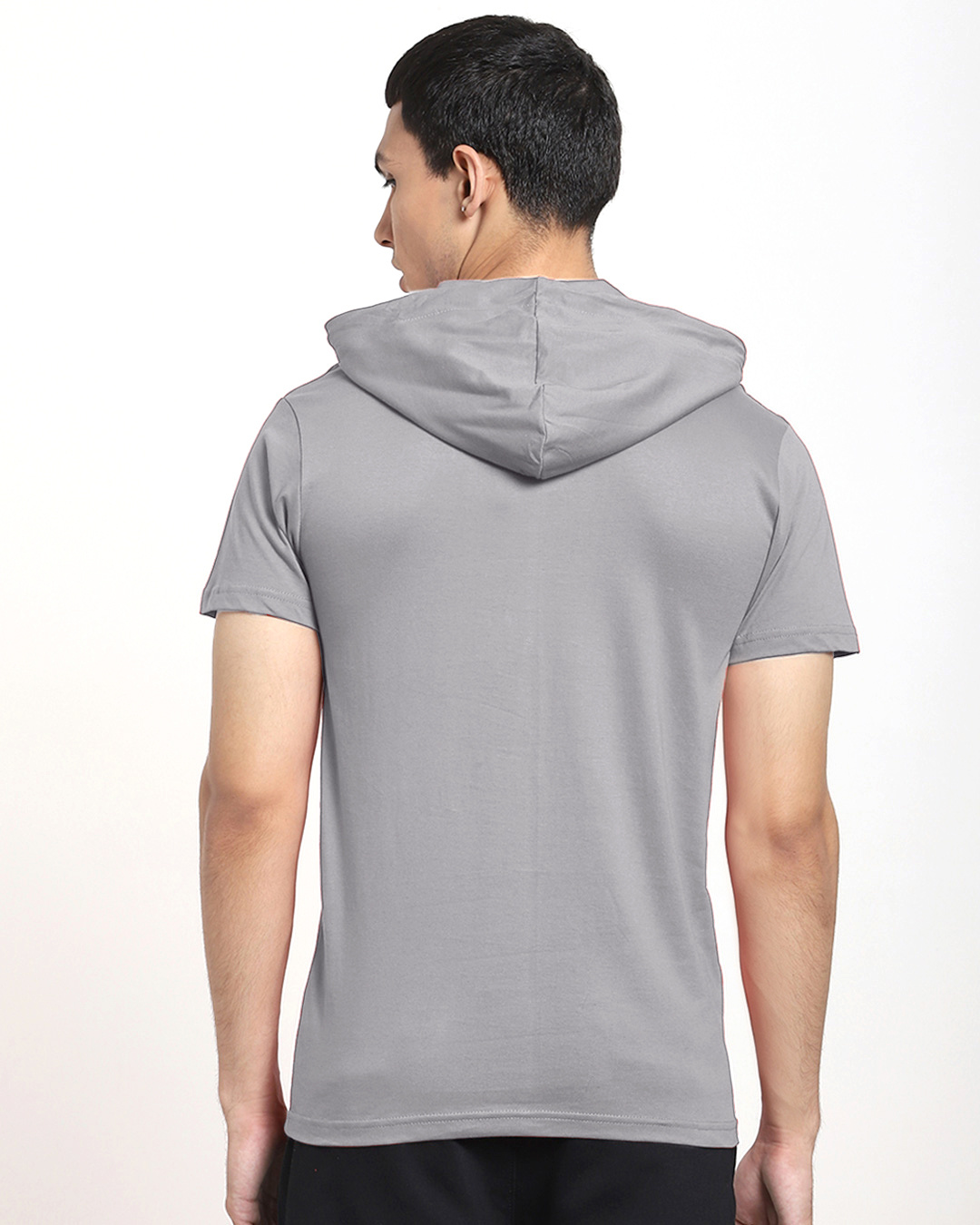 Shop Men's Grey Batman Logo Blueprint Hoodie T-shirt-Back