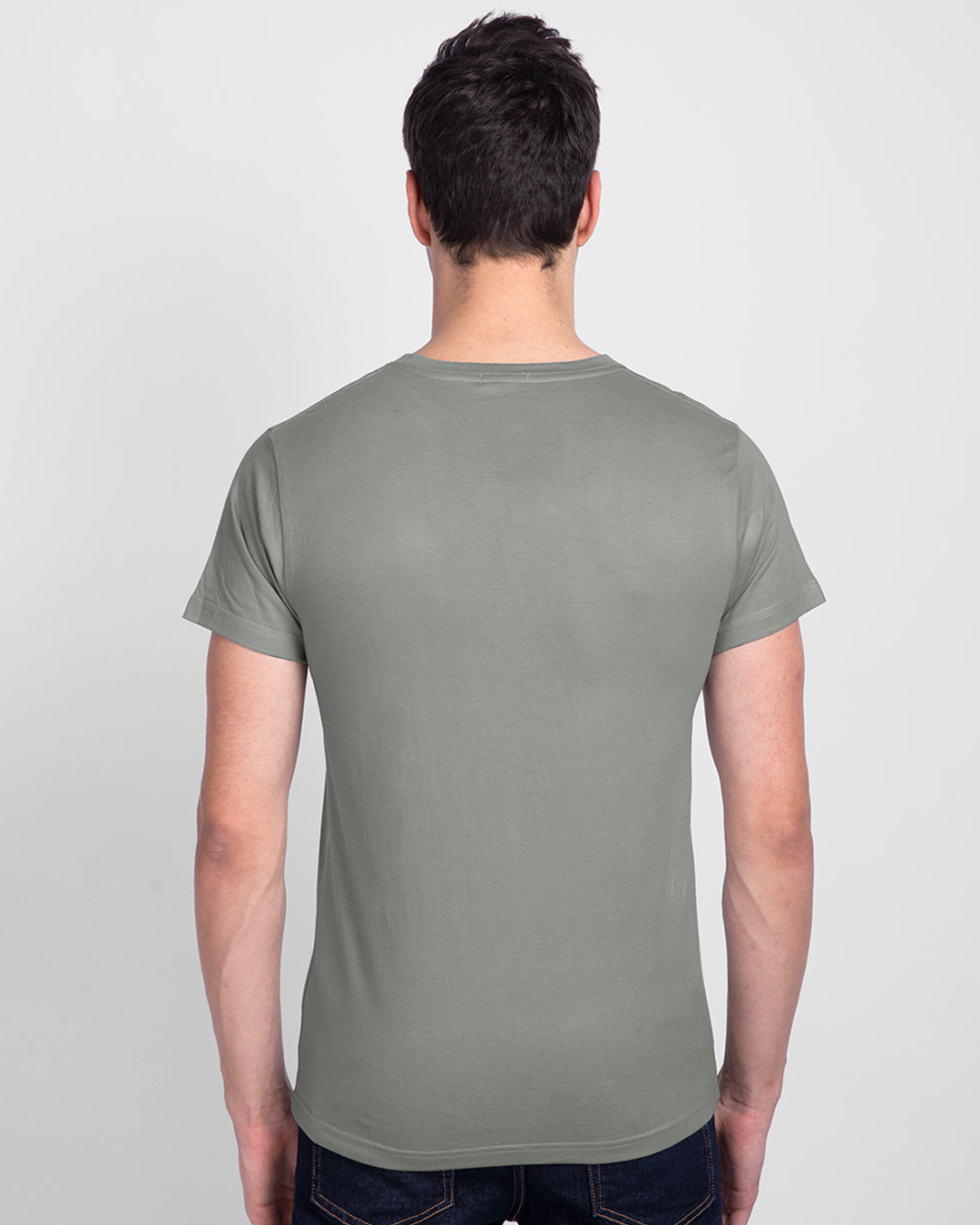 Shop Men's Grey Batman Logo Blueprint T-shirt-Back