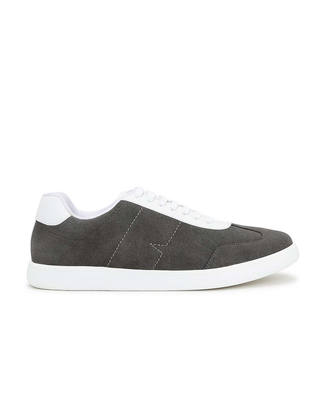 Shop Men's Dark Grey & White Color Block Low-Top Sneakers-Back