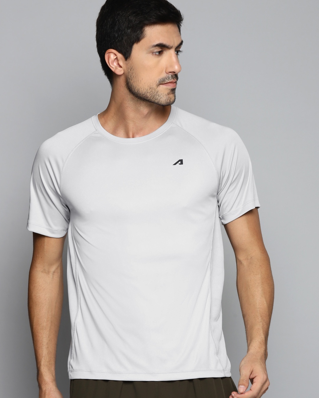 Shop Men's Grey Casual T-shirt-Back