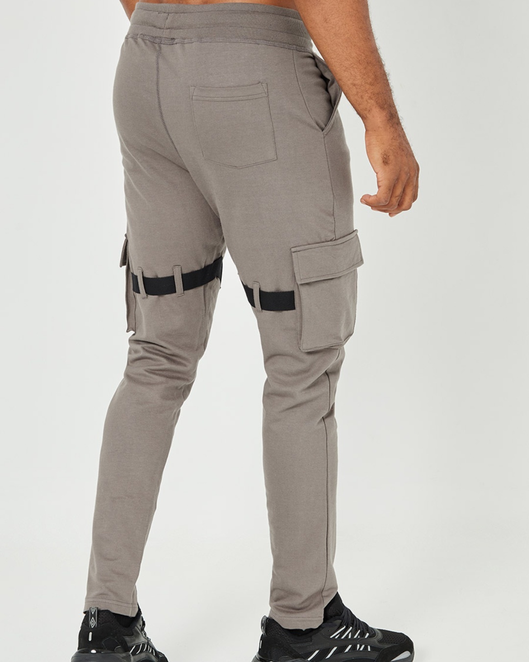 Shop Men's Grey Casual Track Pants-Back