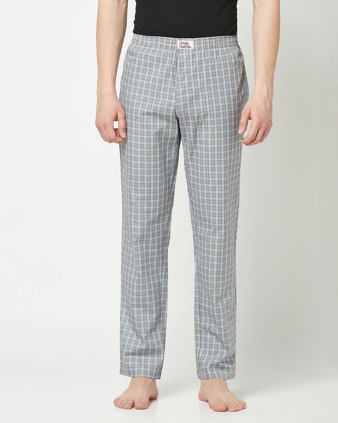 Buy Men's Grey Checked Pyjamas Online in India at Bewakoof
