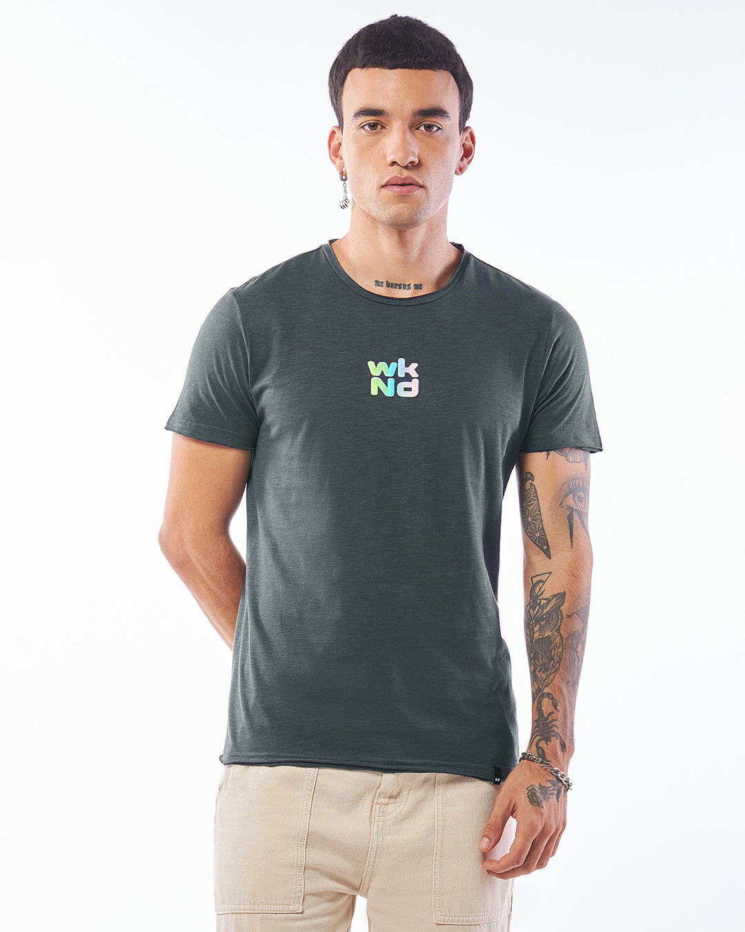 Shop Men's Grey Chill Out Puff Printed T-shirt-Back