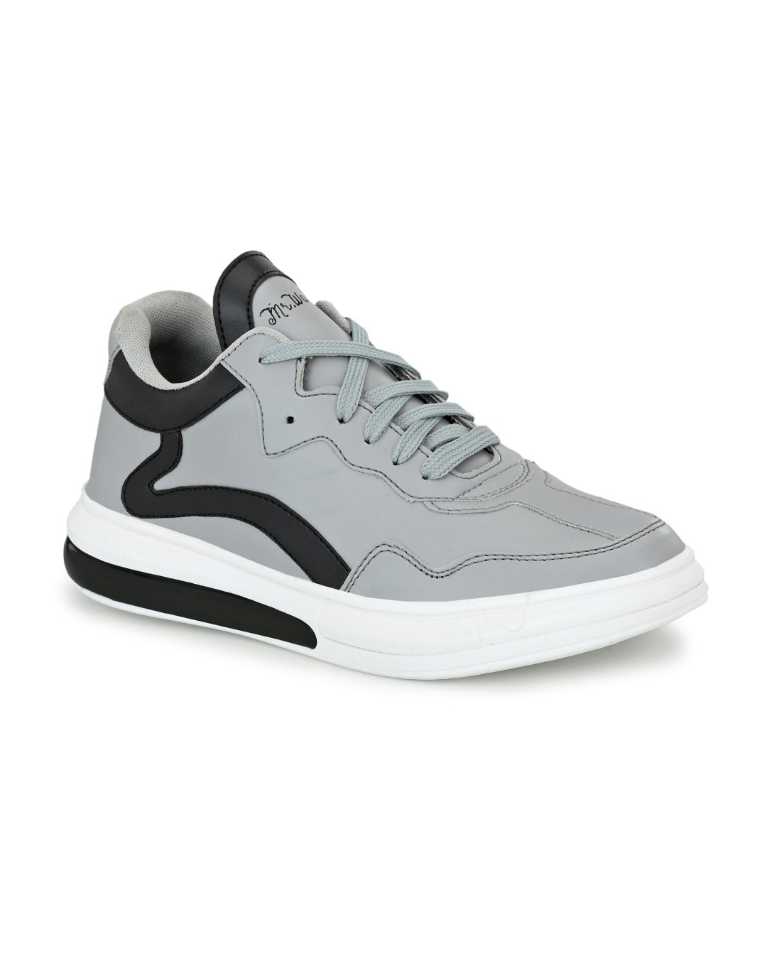 Shop Men's Grey Color Block Sneakers-Back