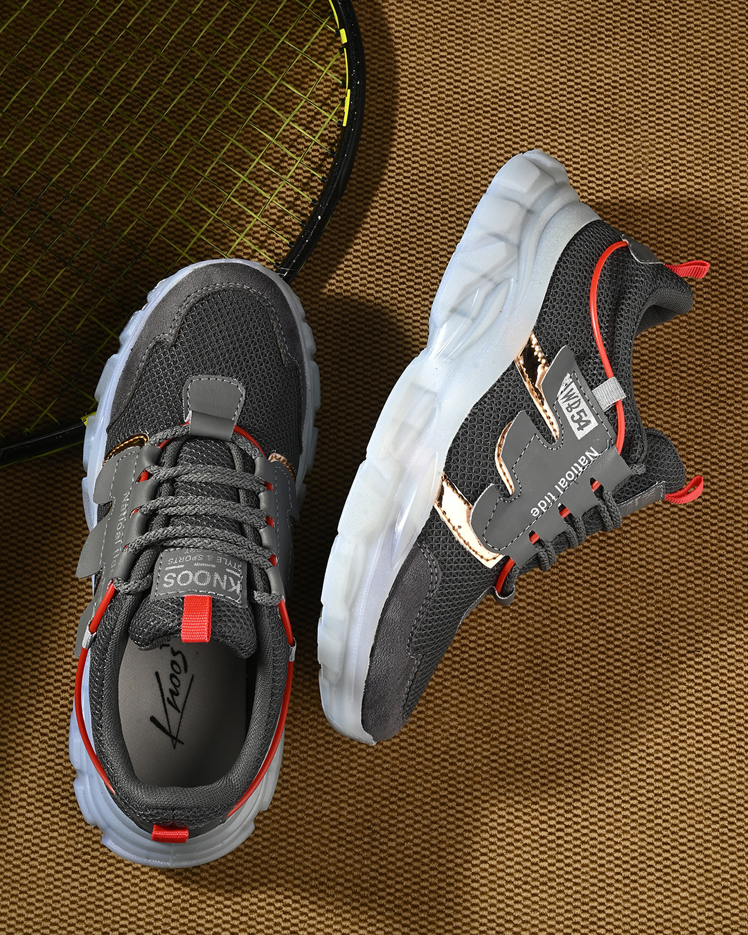 Buy Men's Grey Color Block Sneakers Online in India at Bewakoof