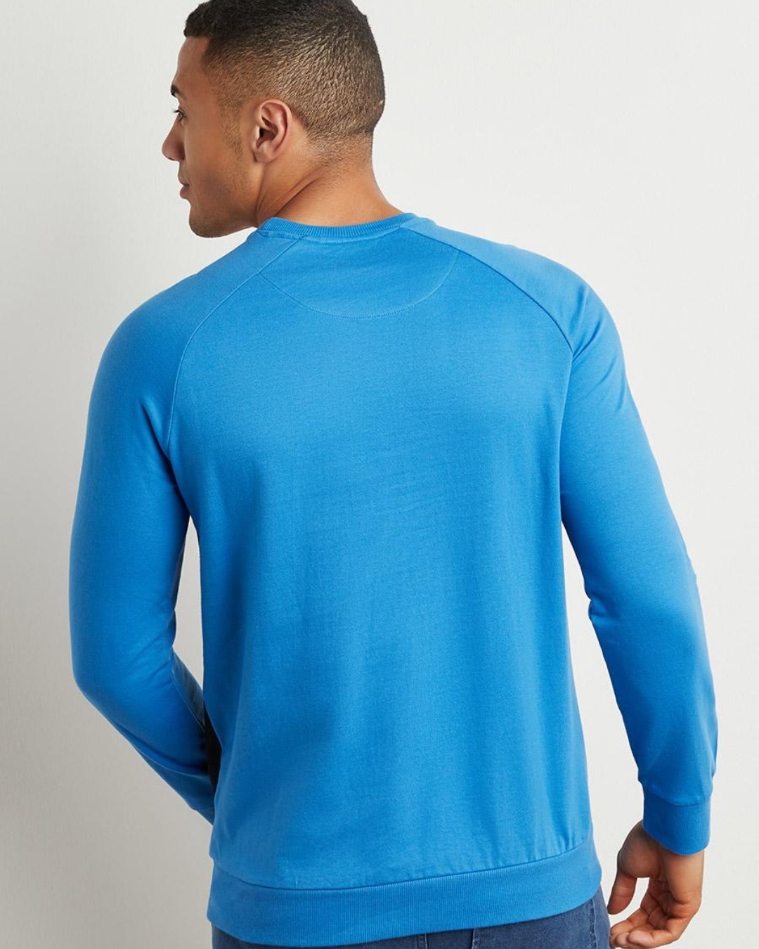 Shop Men's Grey Color Block Sweatshirt-Back