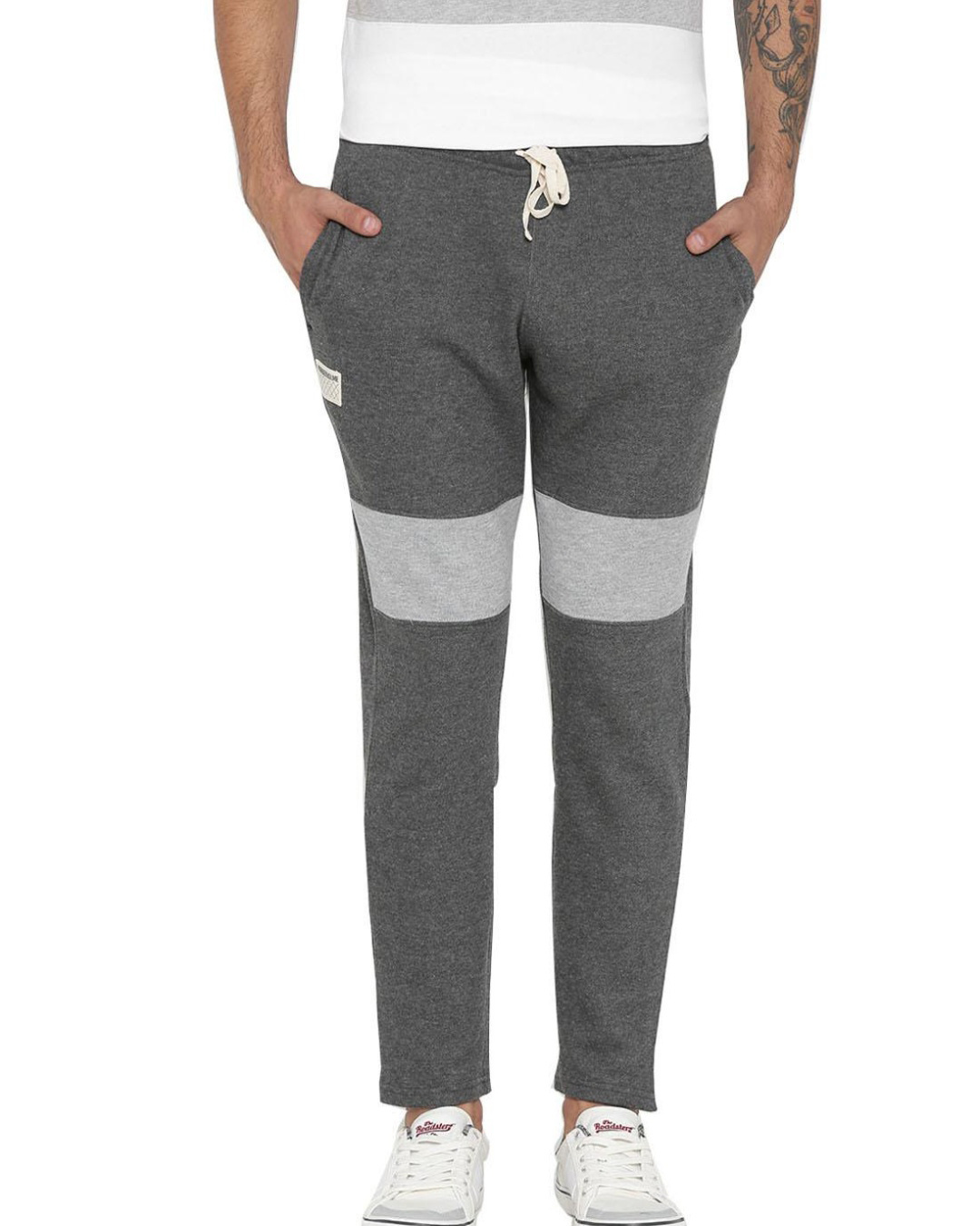 color block track pants mens