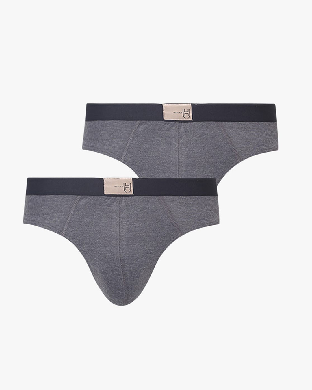 Buy Men's Grey Cotton Briefs (Pack of 2) Online in India at Bewakoof