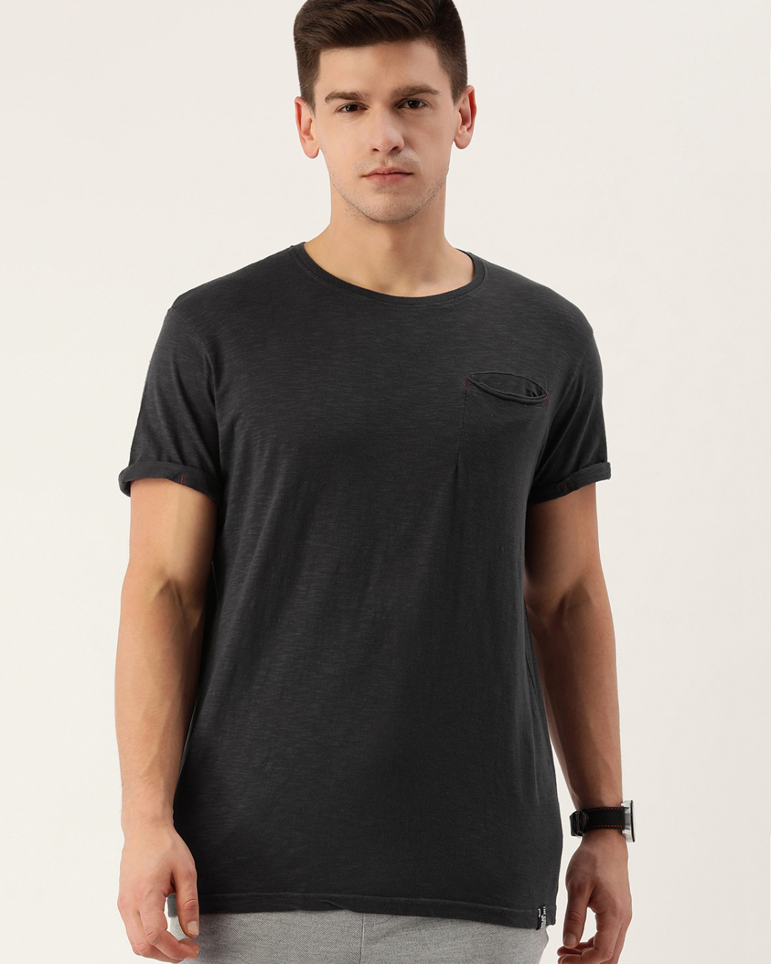 Buy Men's Grey Cotton T-shirt for Men Grey Online at Bewakoof