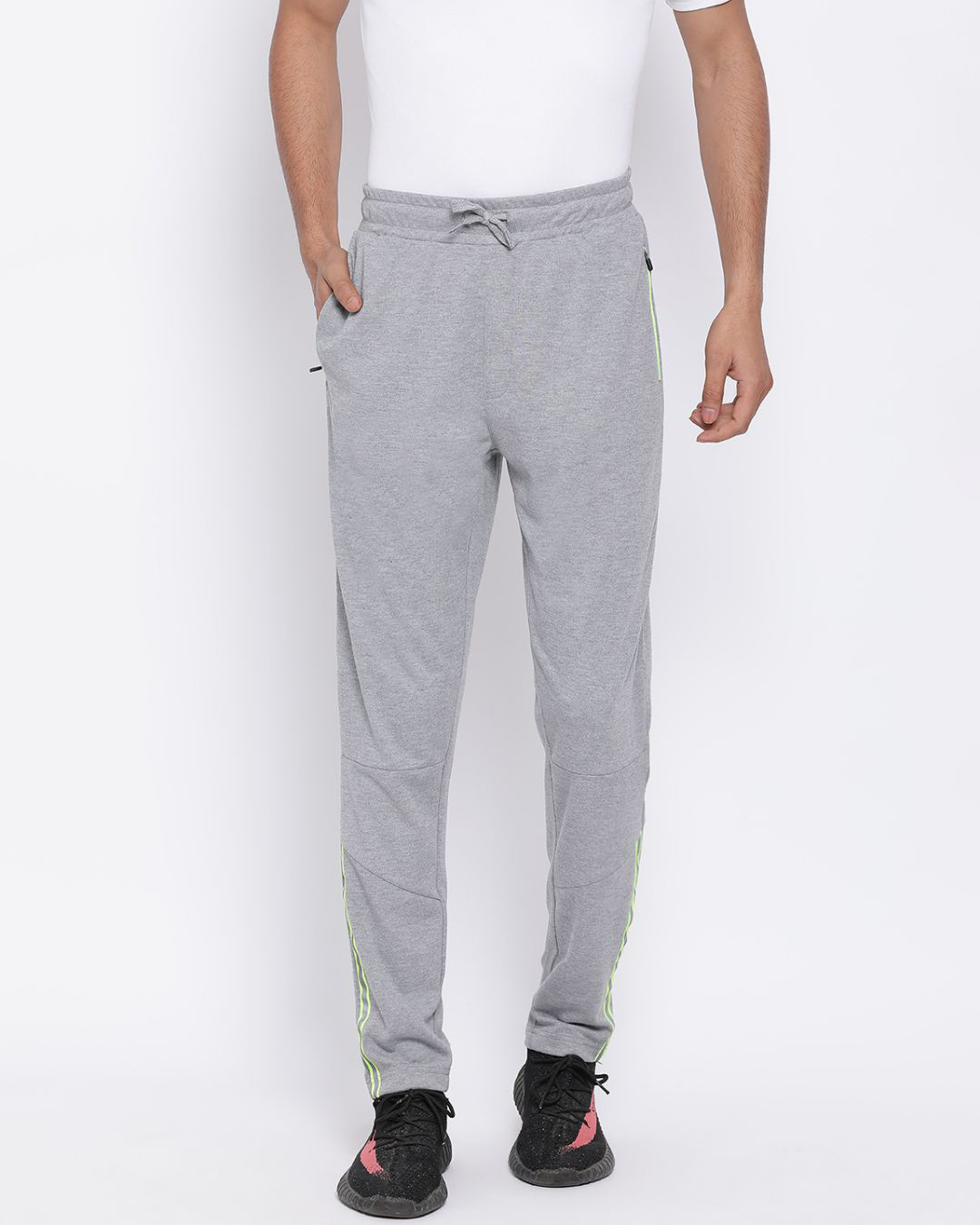 grey cotton track pants