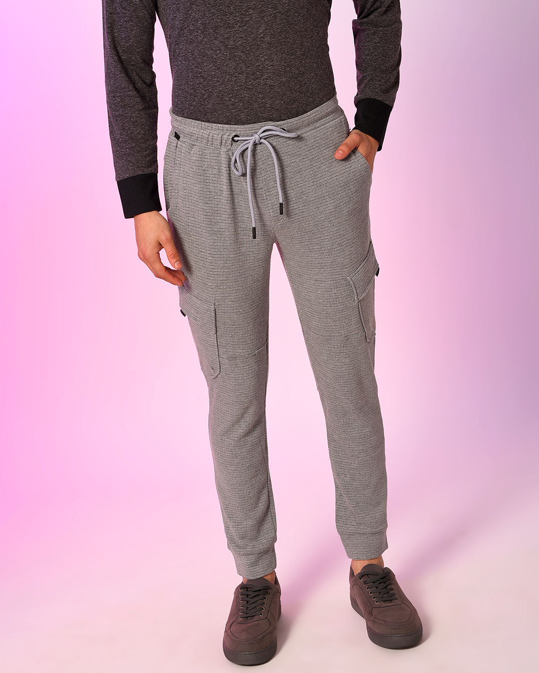 grey drawstring joggers