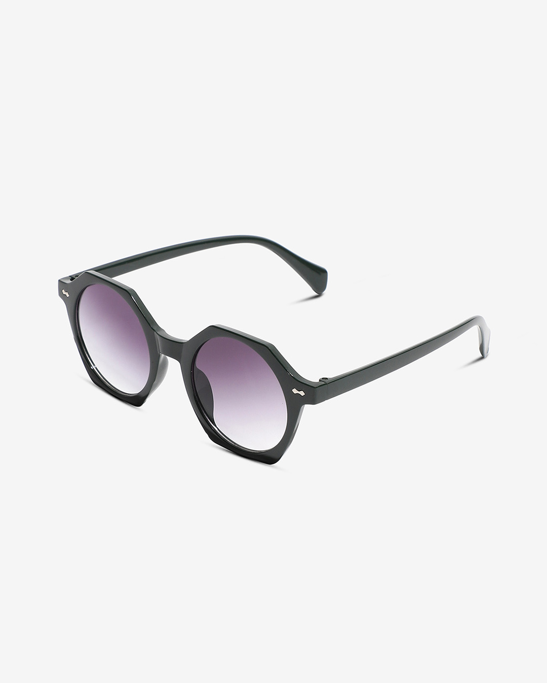 Shop Men's Grey Geometric Polarised Lens Gradient Sunglasses-Back