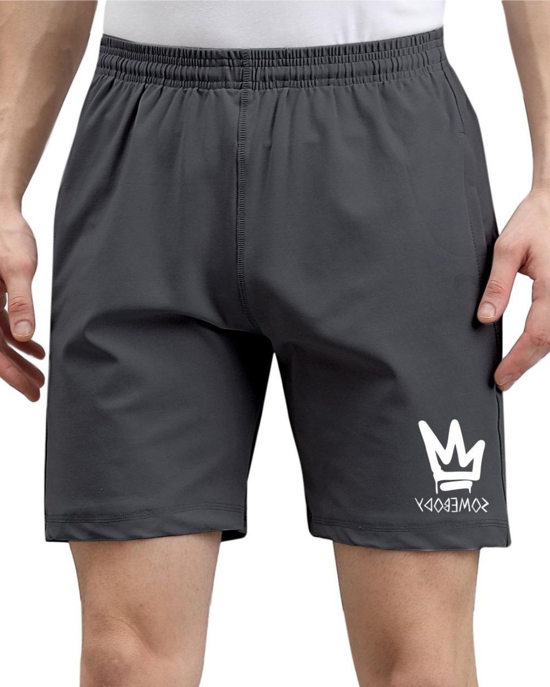 Buy Mens Grey Graphic Printed Shorts Online At Bewakoof 