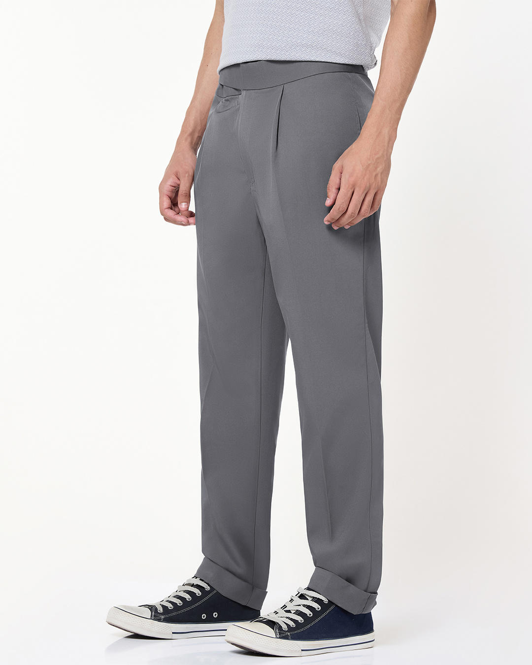 Shop Men's Grey Gurkha Pants-Back