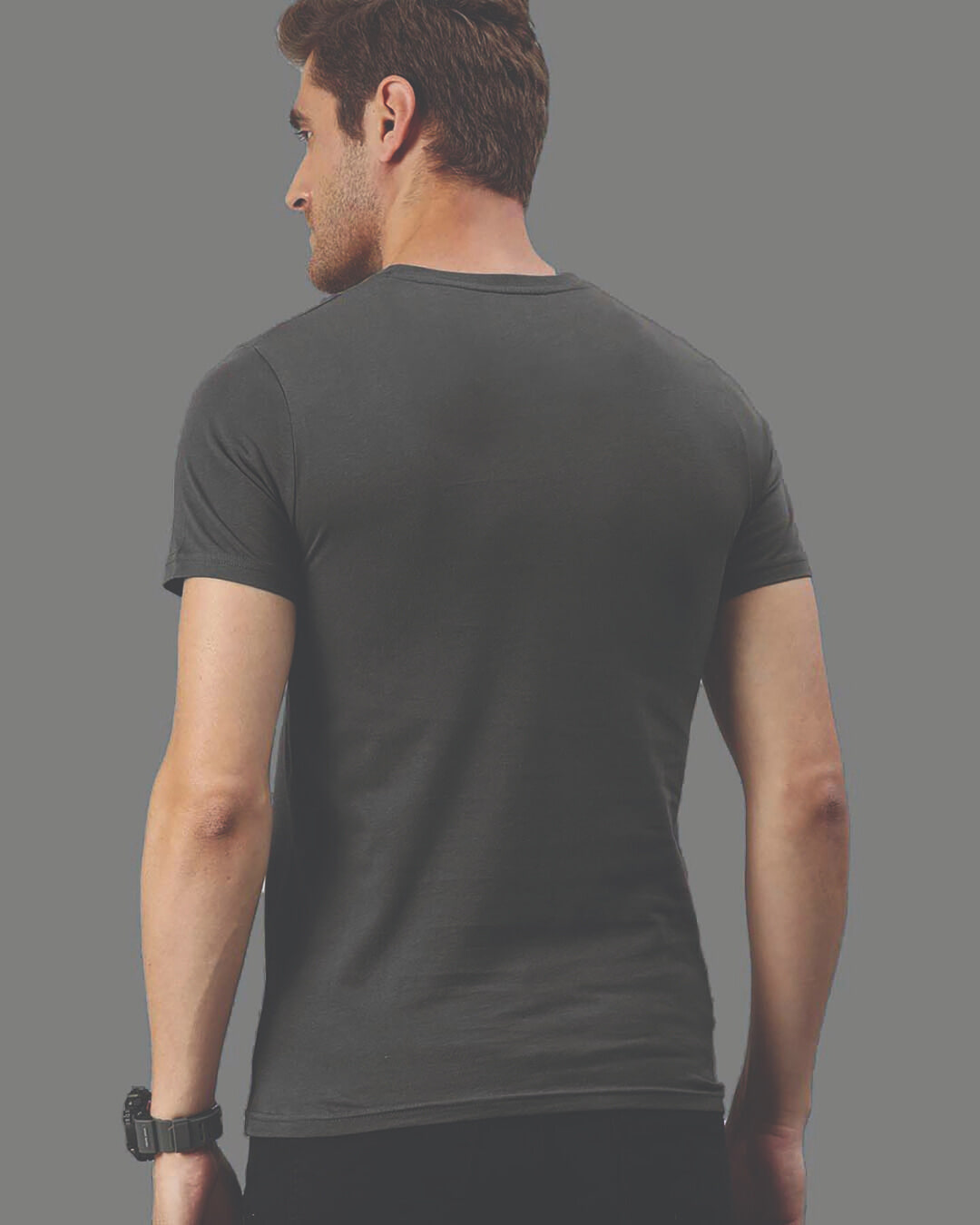 Shop Men's Grey Here I Am  Alien Premium Cotton T-shirt-Back