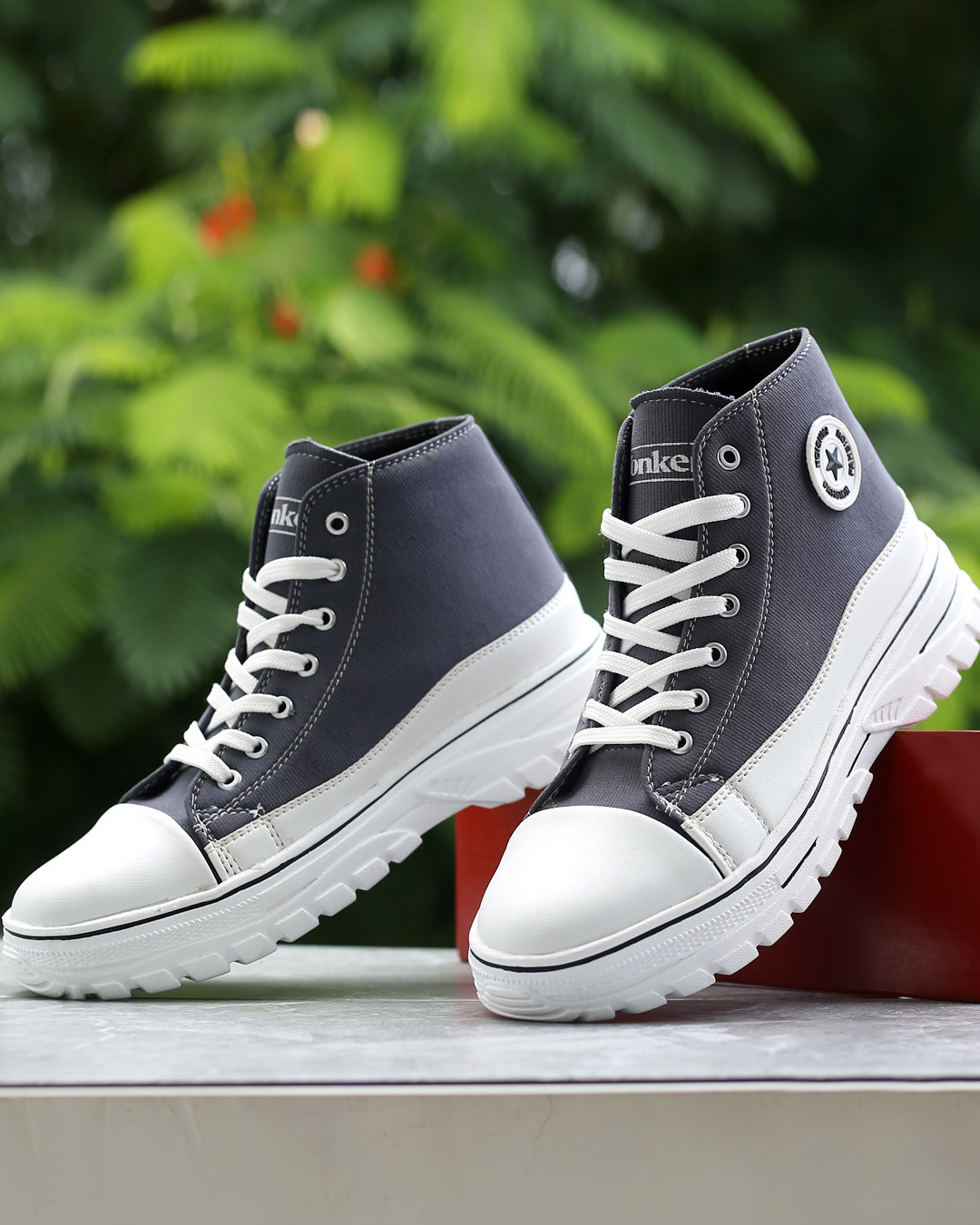 Buy Men's Grey High Top Sneakers Online in India at Bewakoof