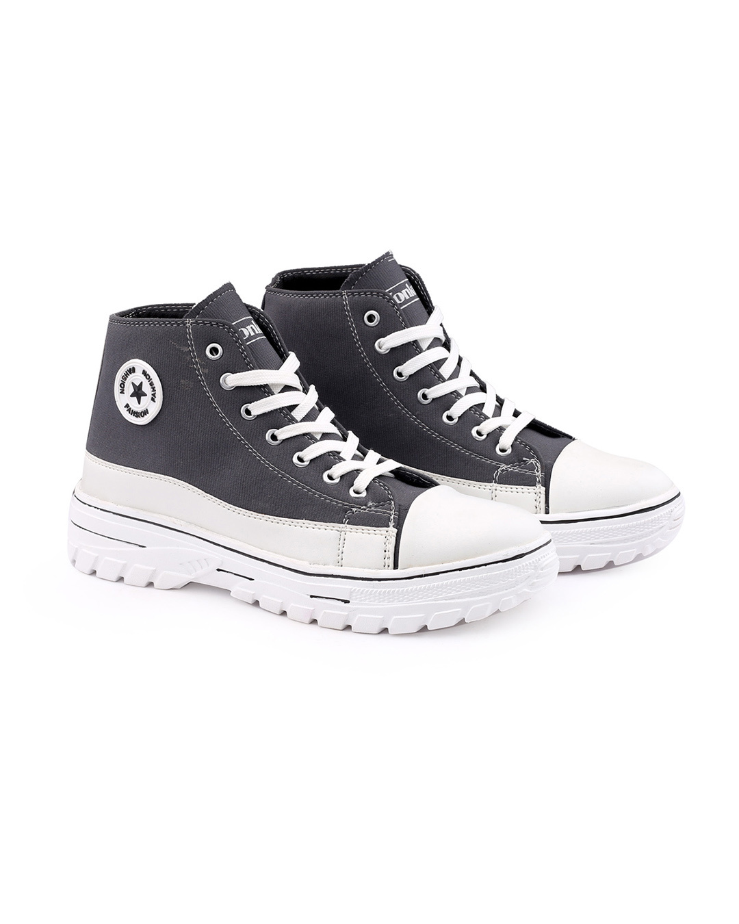 Buy Men's Grey High Top Sneakers Online in India at Bewakoof