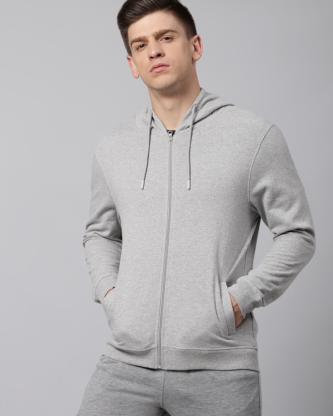 Buy Men's Grey Hooded Sweatshirt for Men Grey Online at Bewakoof