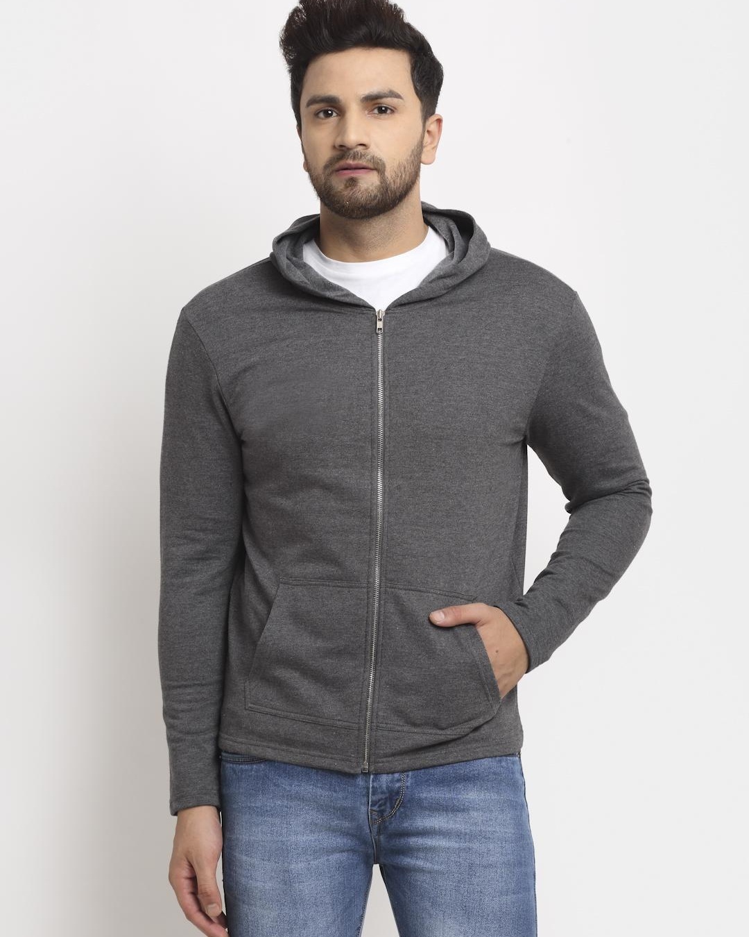 Buy Men's Grey Hoodie Online at Bewakoof