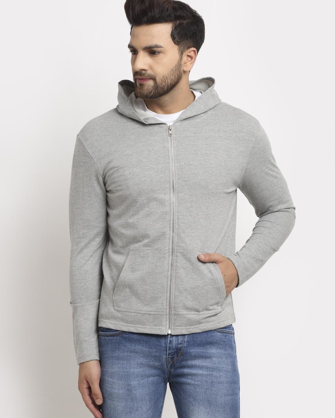 Mens Grey Hoodie
 Buy Men s Grey Hoo for Men line at Bewakoof