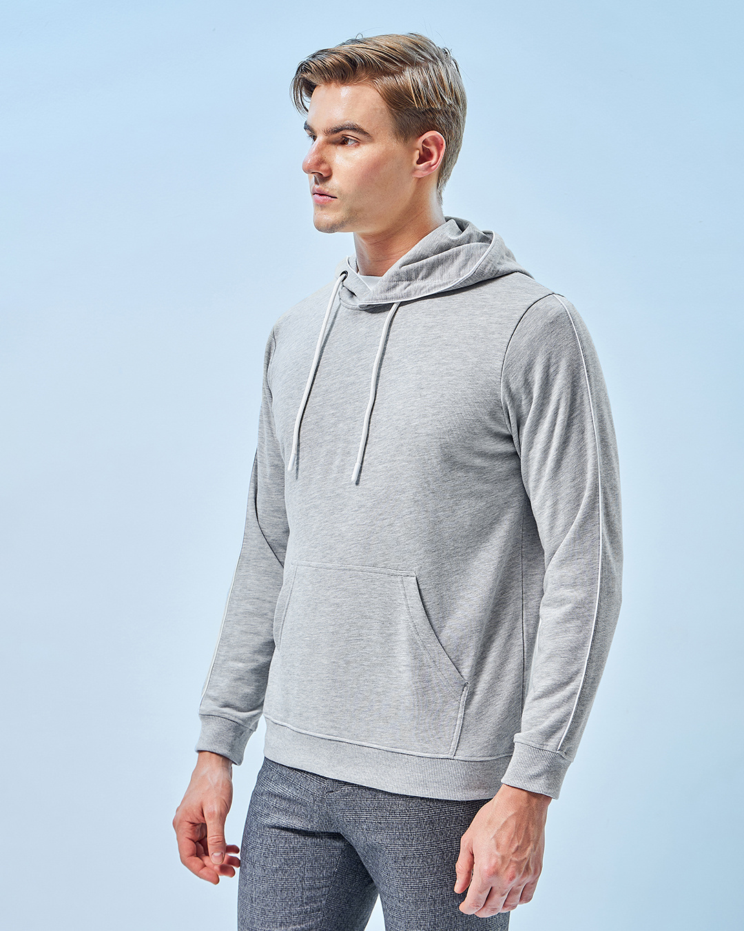 Shop Men's Grey Hoodie-Back