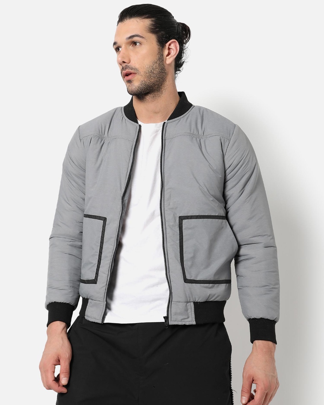 Buy Men's Grey Jacket Online at Bewakoof