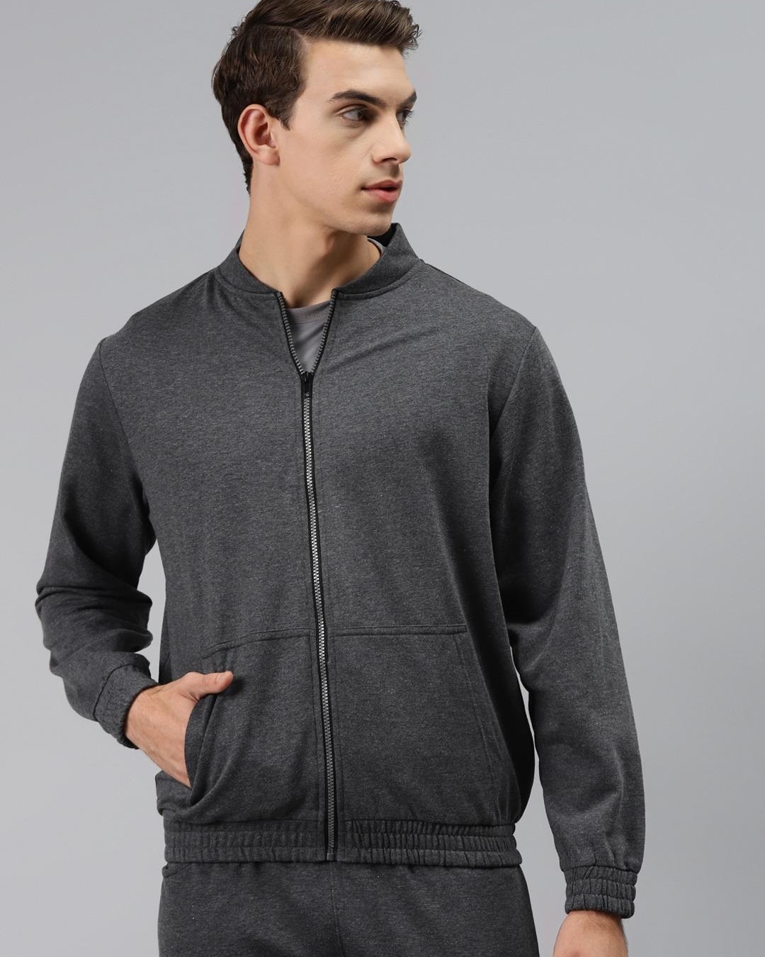 Buy Men's Grey Jacket Online at Bewakoof