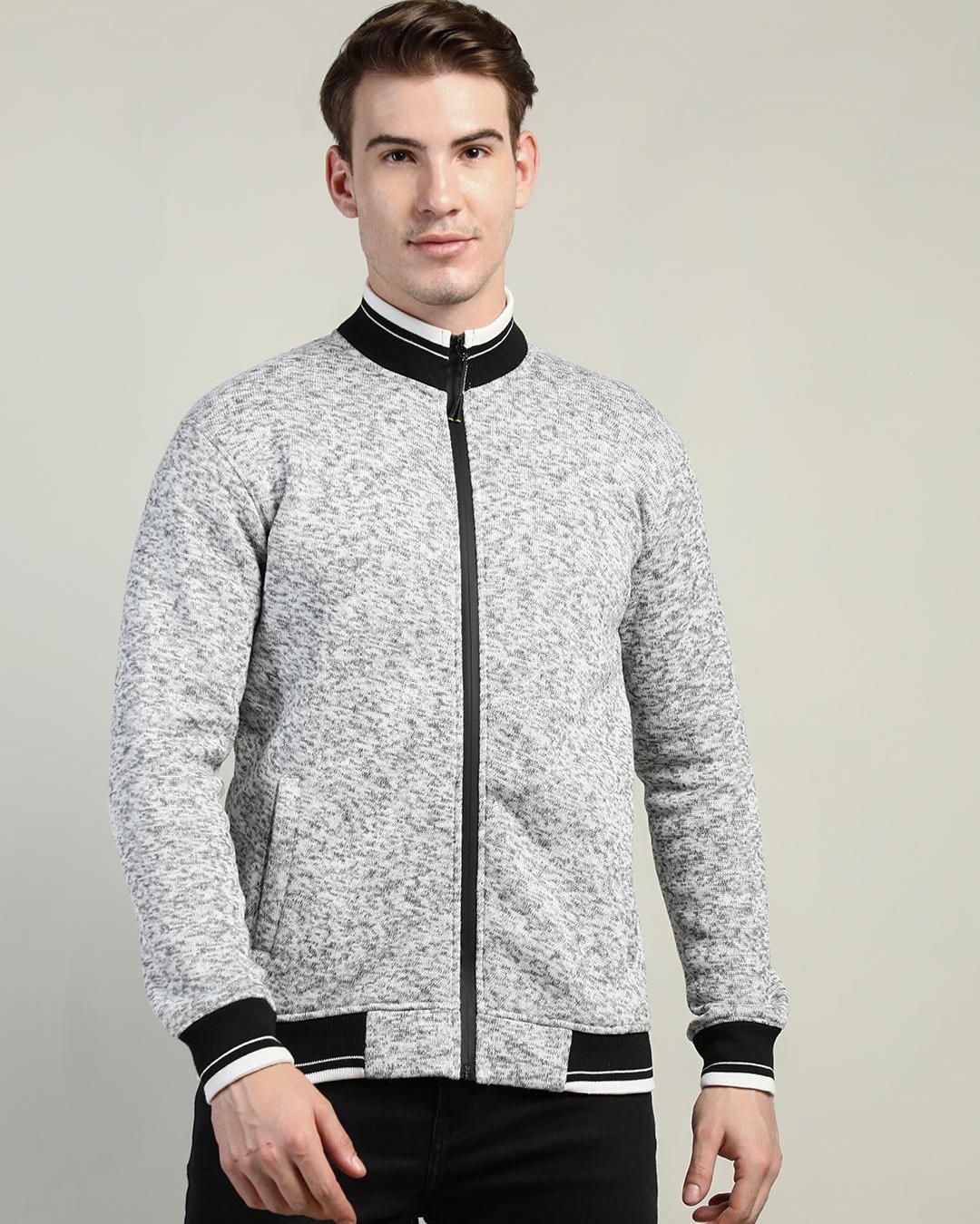 Buy Men's Grey Jacket Online at Bewakoof