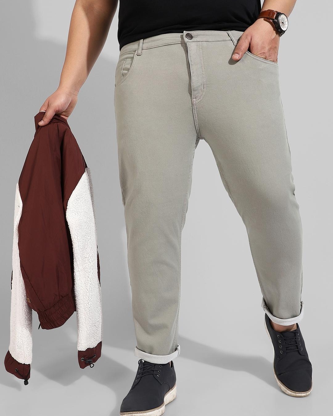 Buy Men's Grey Jeans Online at Bewakoof