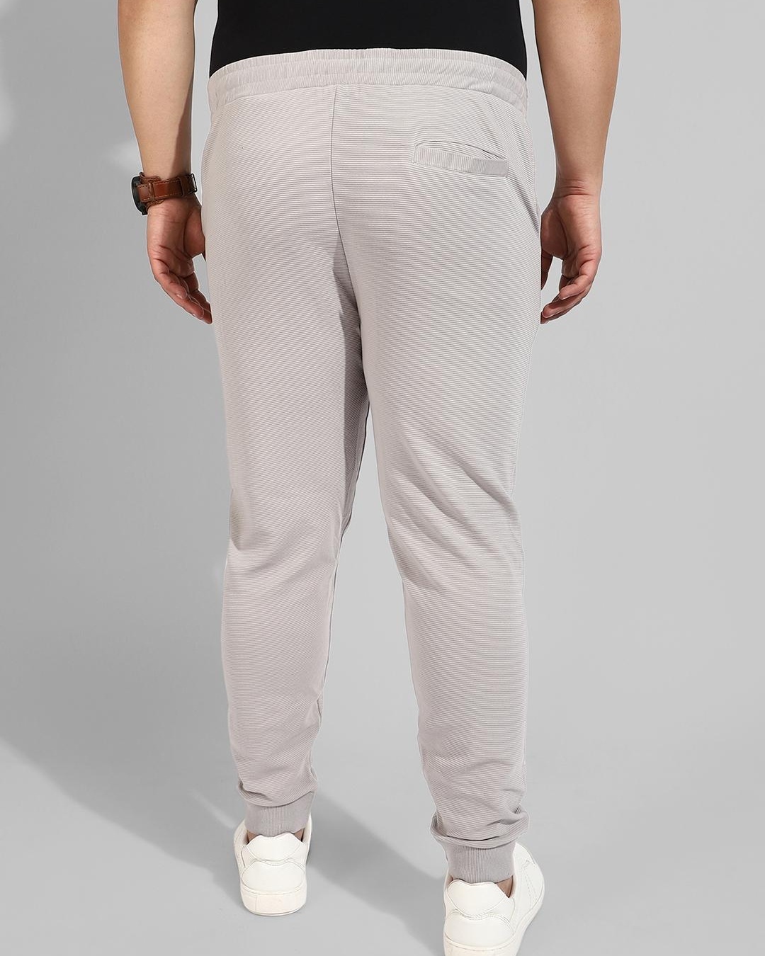 Shop Men's Grey Joggers-Back