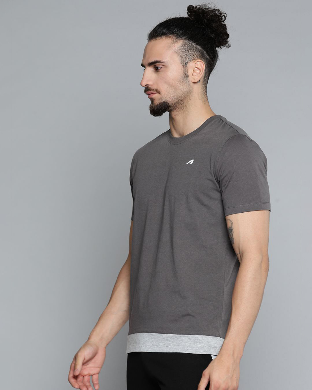 Shop Men's Grey Make A Move Back Printed Slim Fit T-shirt-Back