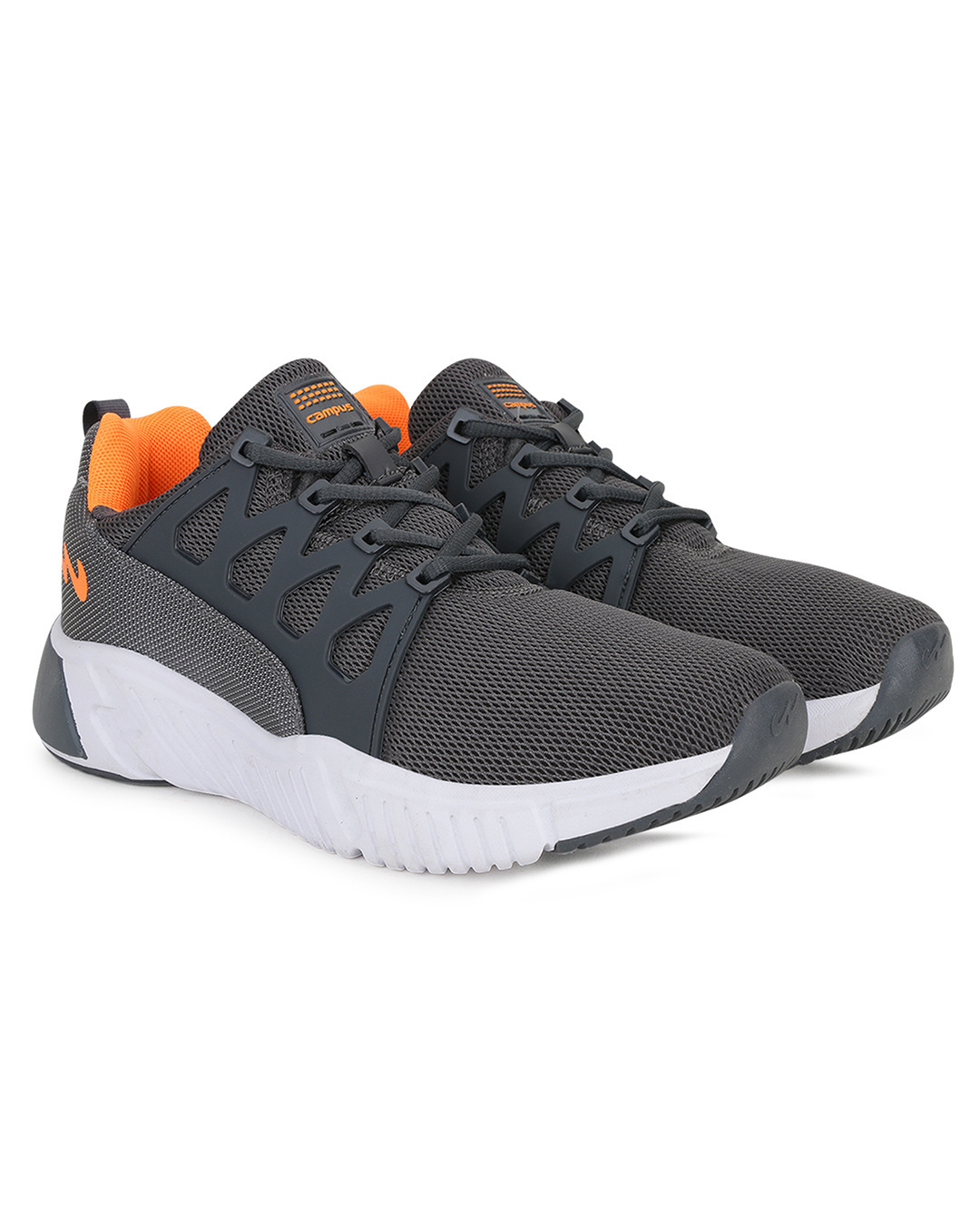 Buy Men's Grey Mesh Self Design Sports Shoes Online in India at Bewakoof