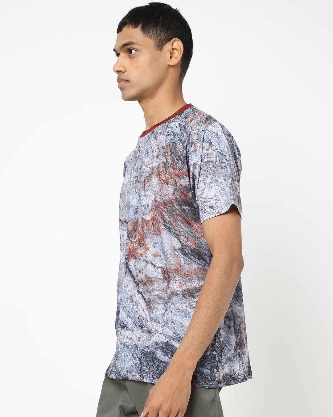 Shop Men's Grey Mount Varia Abstract Printed T-shirt-Back