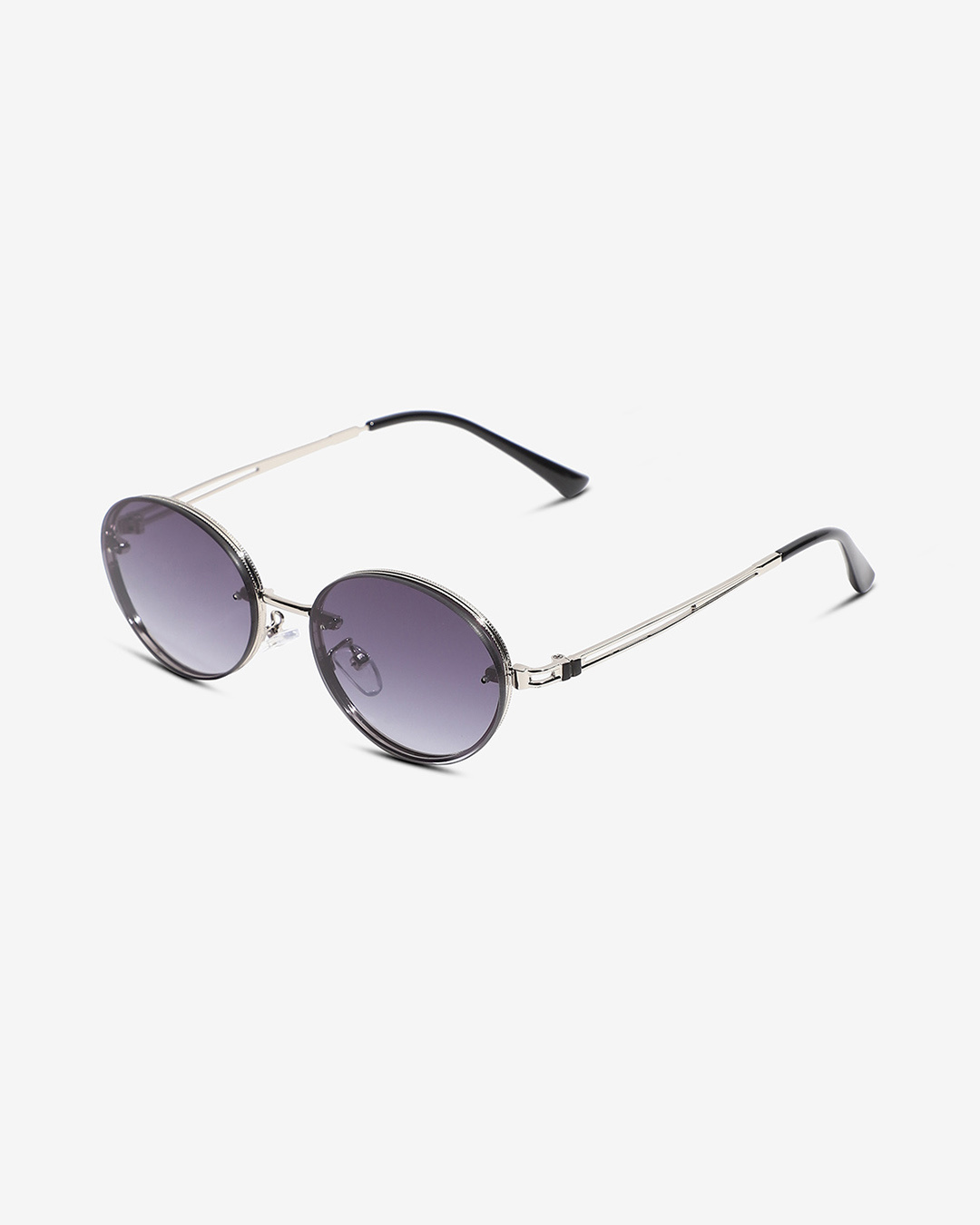 Shop Men's Grey Oval Polarised Lens Sunglasses-Back