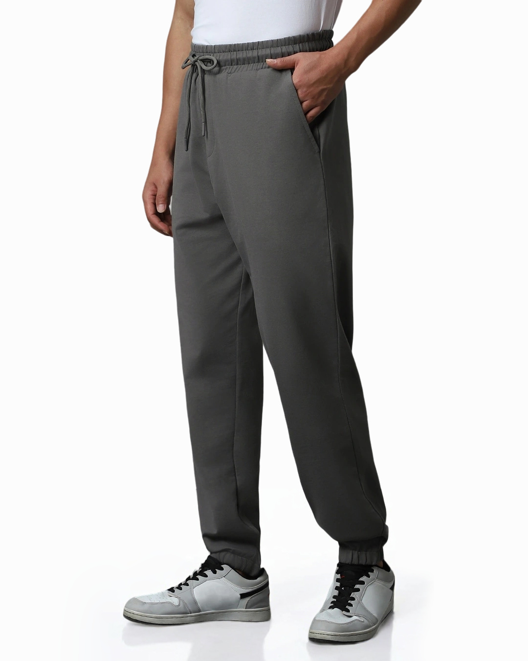 Shop Men's Grey Oversized Joggers-Back