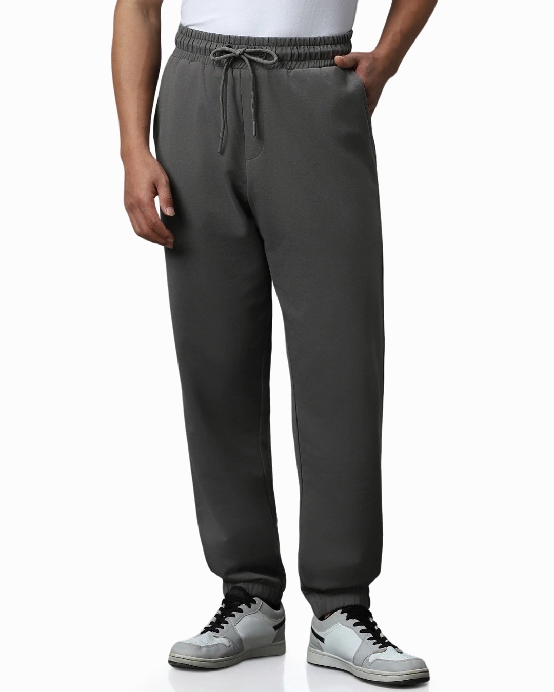 Shop Men's Grey Oversized Joggers-Back