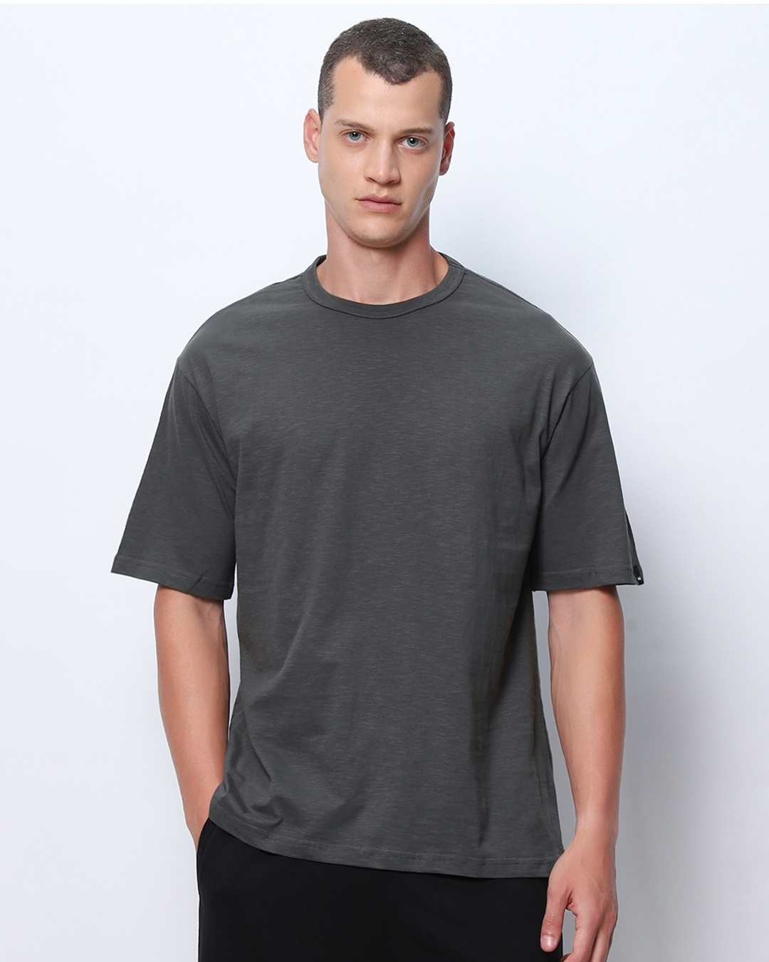 Buy Mens Grey Oversized T Shirt Online At Bewakoof 