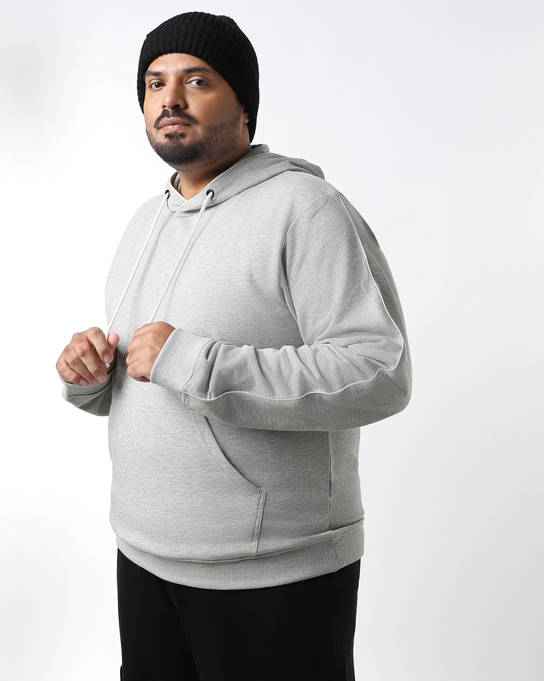 Buy Men's Grey Plus Size Hoodies Online at Bewakoof