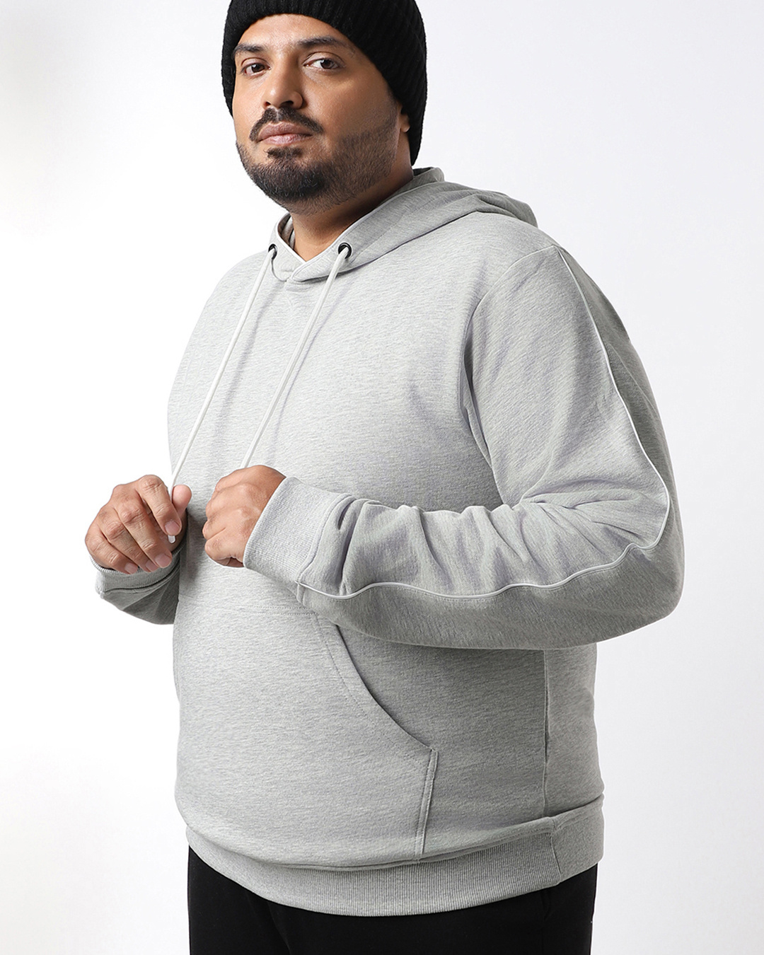 Buy Men s Grey Plus Size Hoodies Online at Bewakoof