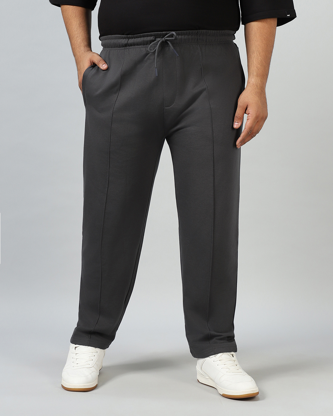Buy Men's Grey Plus Size Track Pants Online at Bewakoof