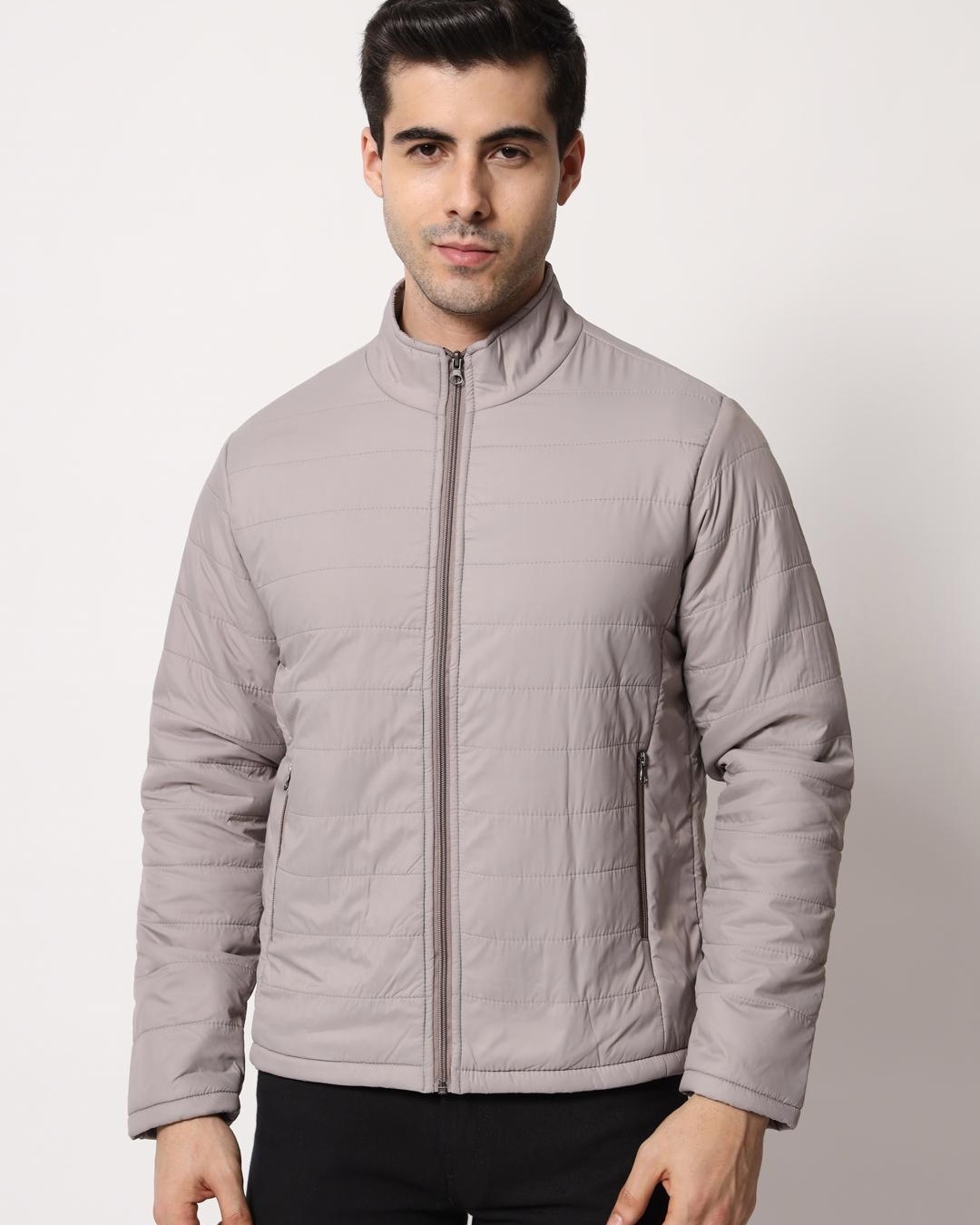 Buy Men's Grey Puffer Jacket Online at Bewakoof