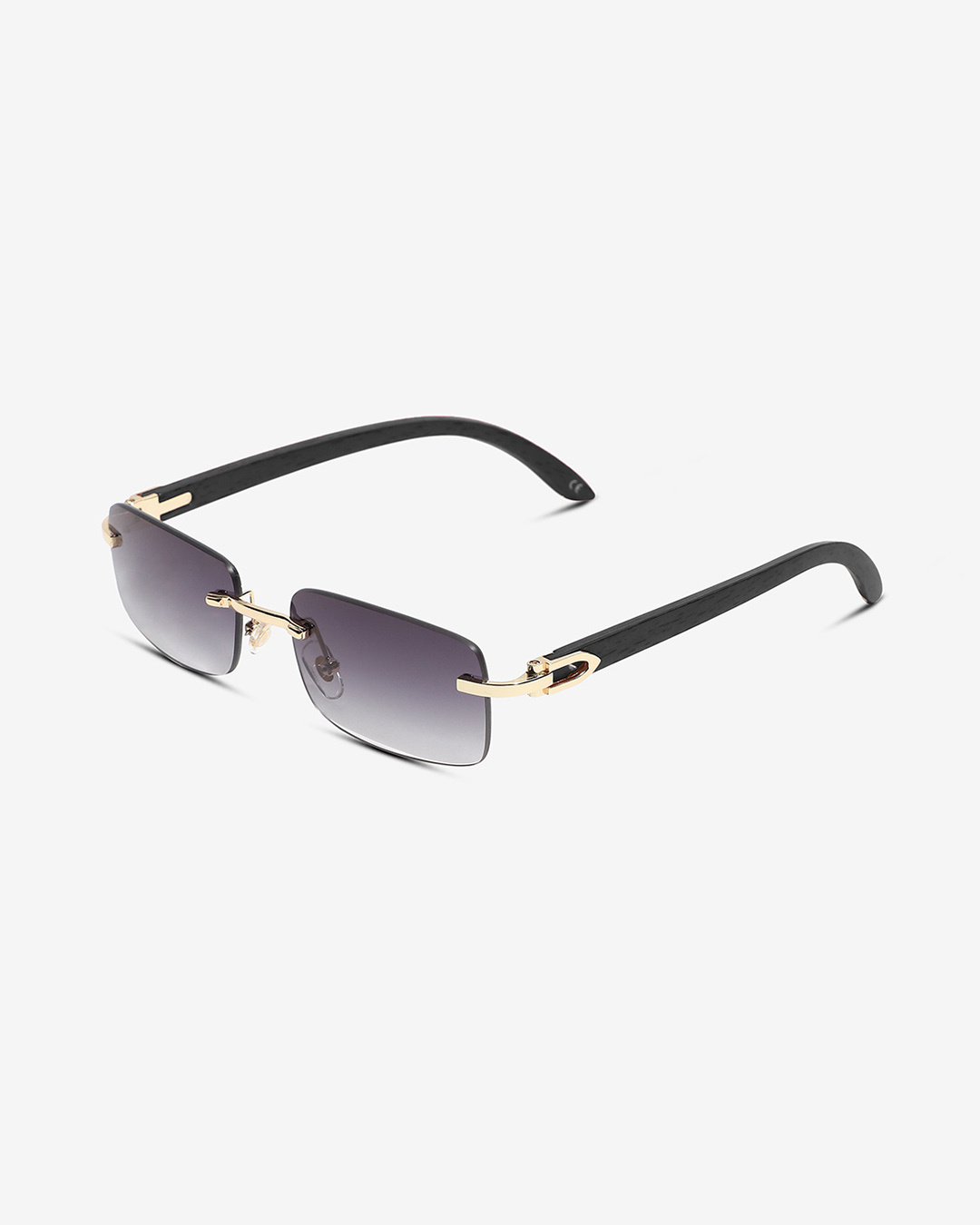 Shop Men's Grey Rectangle Polarised Lens Gradient Sunglasses-Back