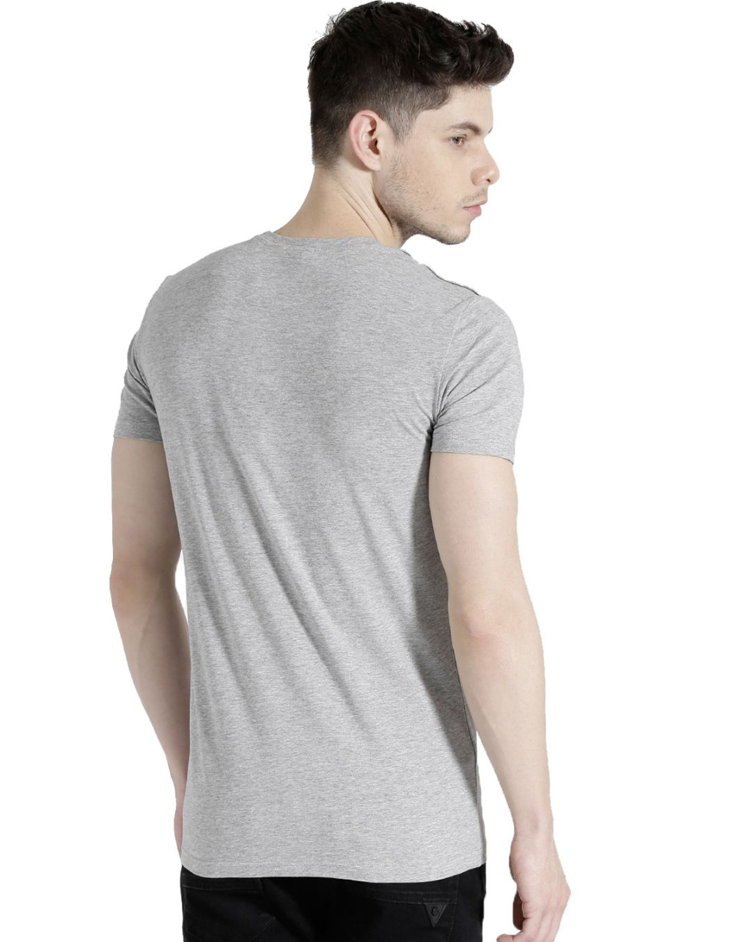 Shop Men's Grey Regular Fit T-shirt-Back
