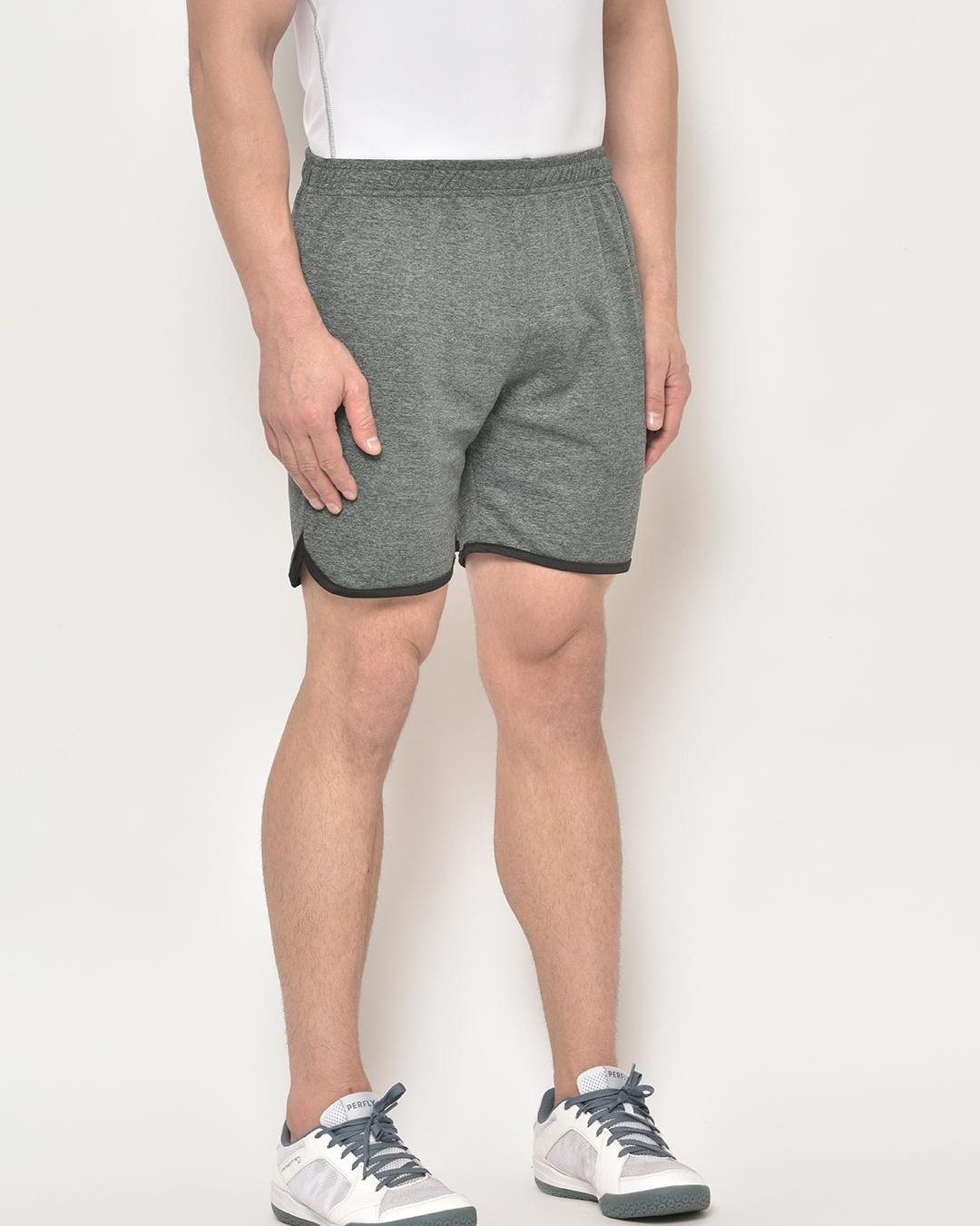 Shop Men's Grey Self Designed Shorts-Back