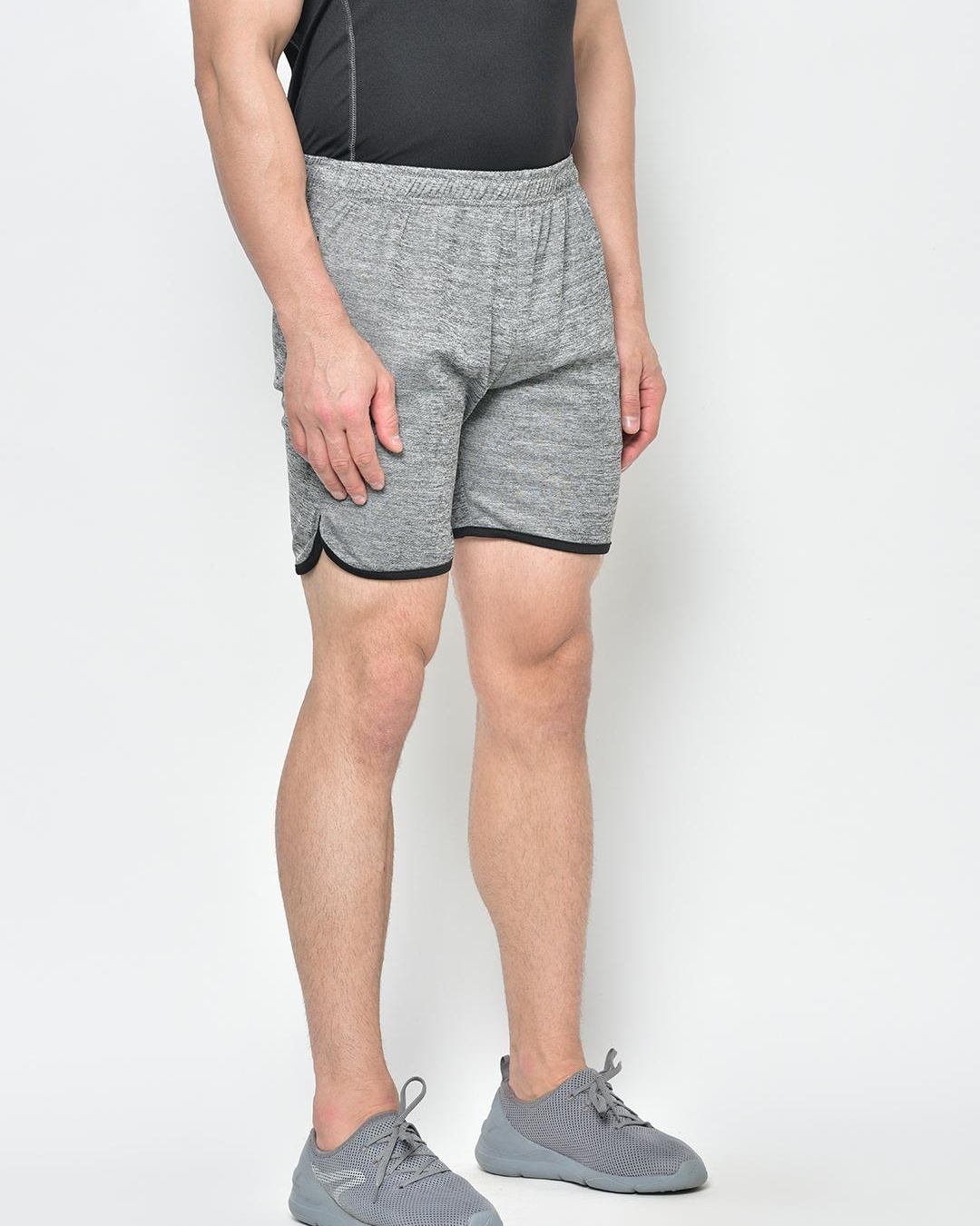 Shop Men's Grey Self Designed Shorts-Back