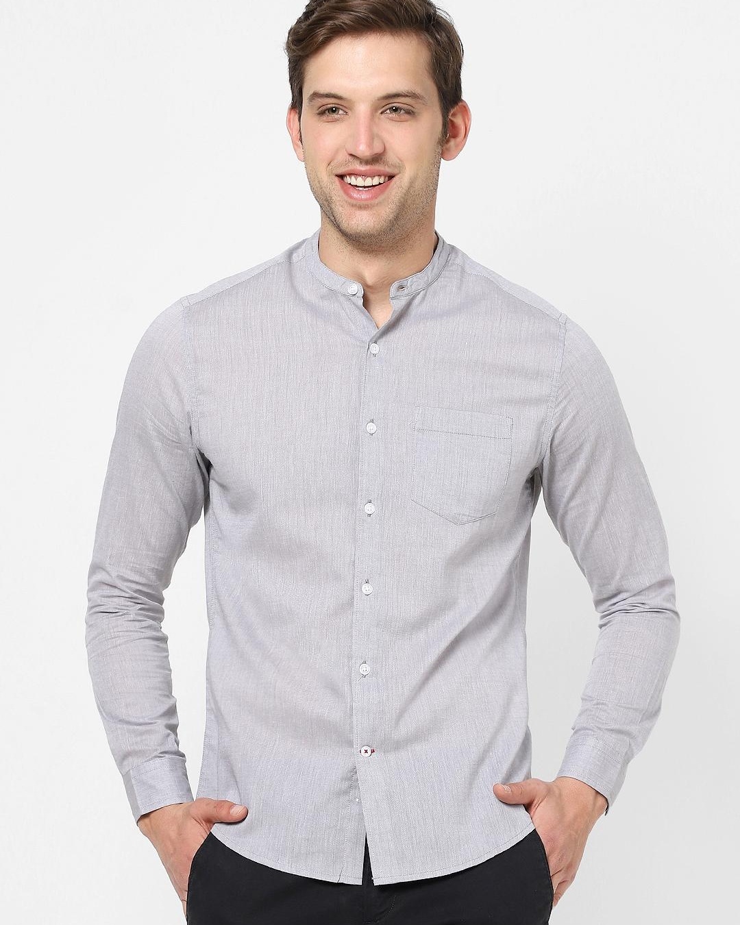 mens grey shirt and tie