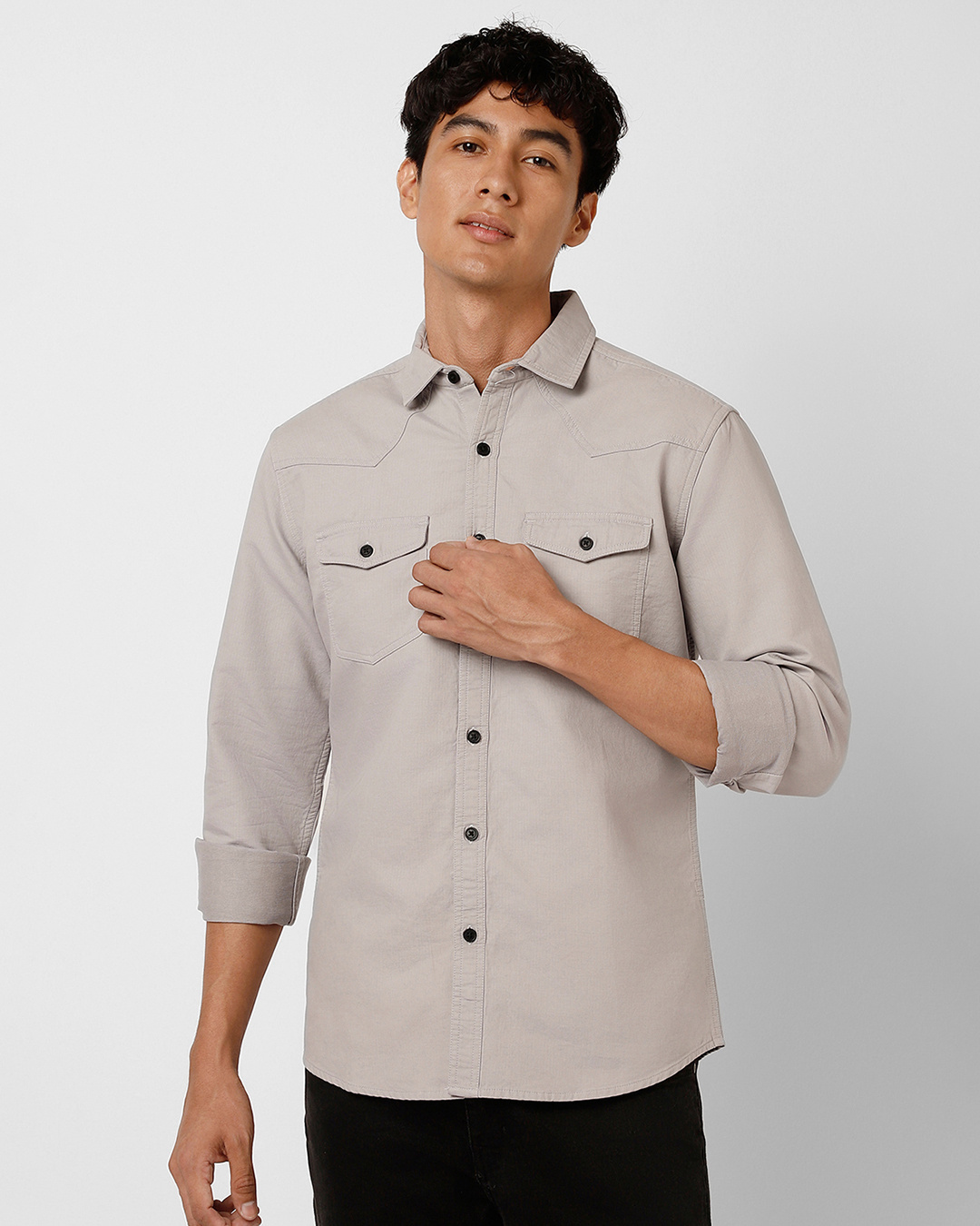 Shop Men's Grey Shirt-Back